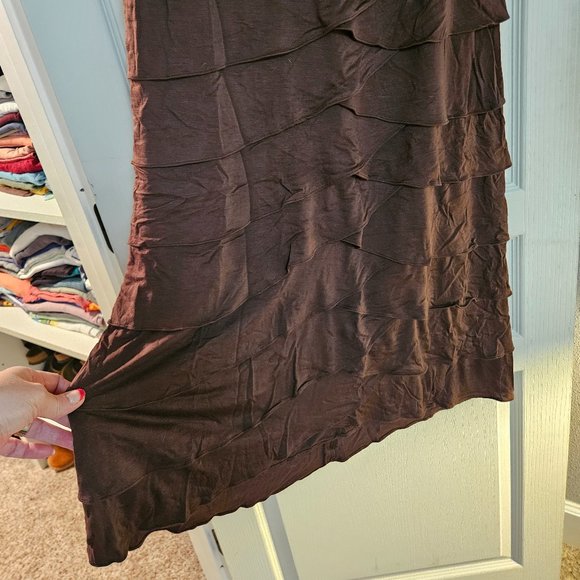 Unique brown midi skirt - Picture 1 of 3
